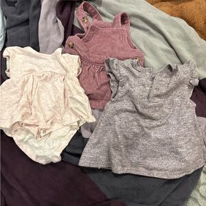 Cloud Island Pink and Purple Kids Dresses